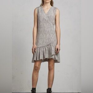Allsaints Leopard Wrap Dress S